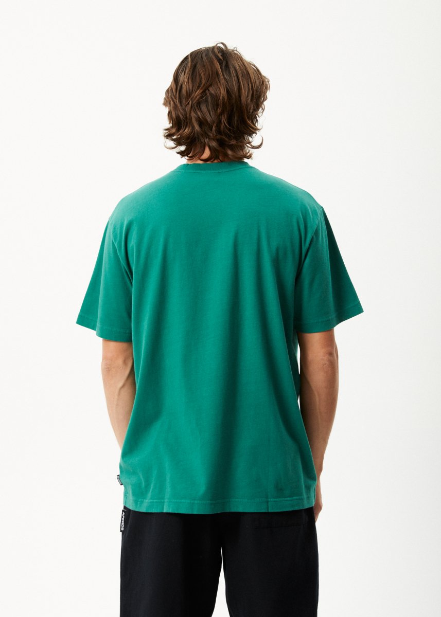 Afends Mens Communication - Retro Graphic T-Shirt - Emerald#Mens Tops - T-ShirtsAfends