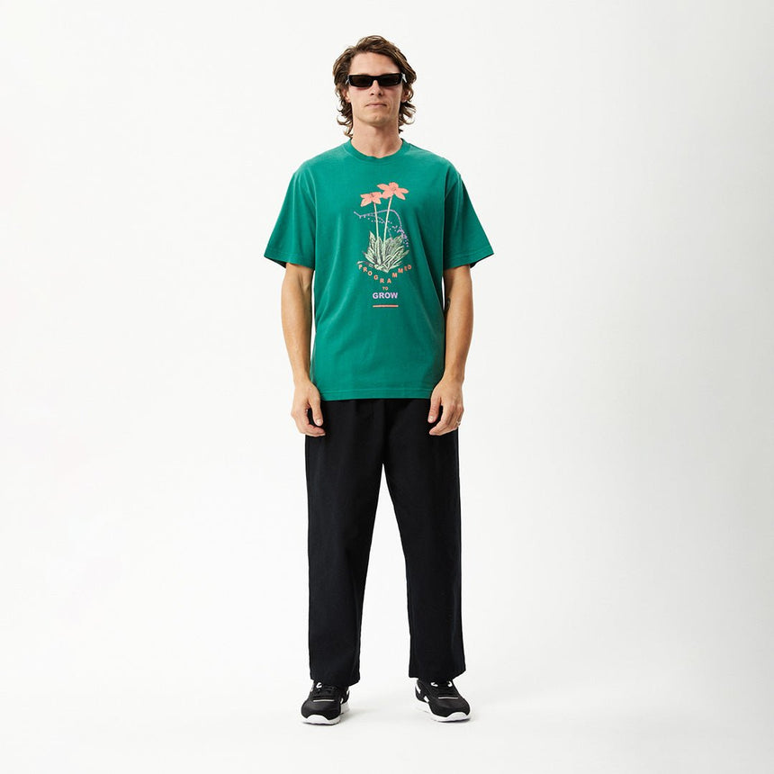 Afends Mens Communication - Retro Graphic T-Shirt - Emerald#Mens Tops - T-ShirtsAfends