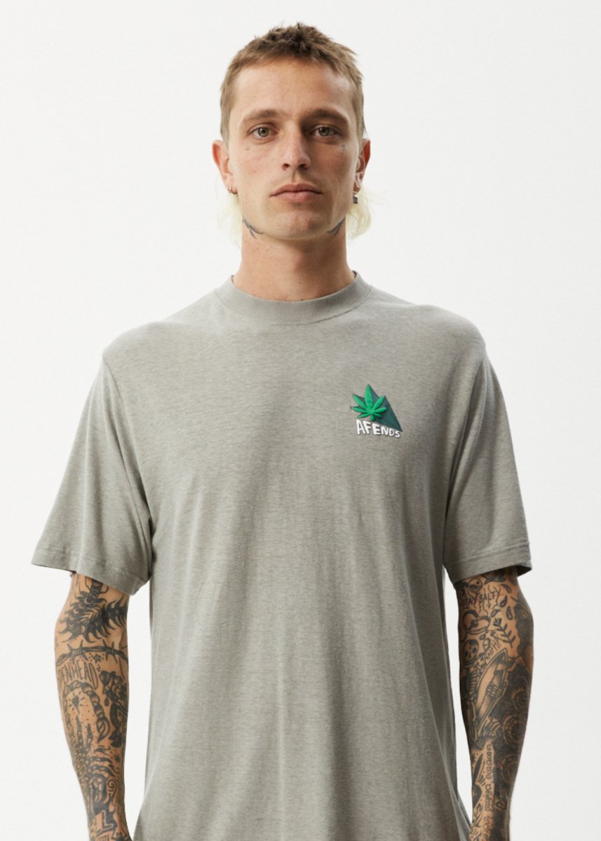 Afends Mens Crops - Retro Logo T-Shirt - Olive#Mens Tops - T-ShirtsAfends