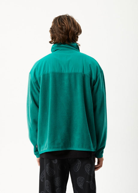 Afends Mens Intergalactic - Fleece Pullover - Emerald#Mens Outer - Fleece & KnitAfends