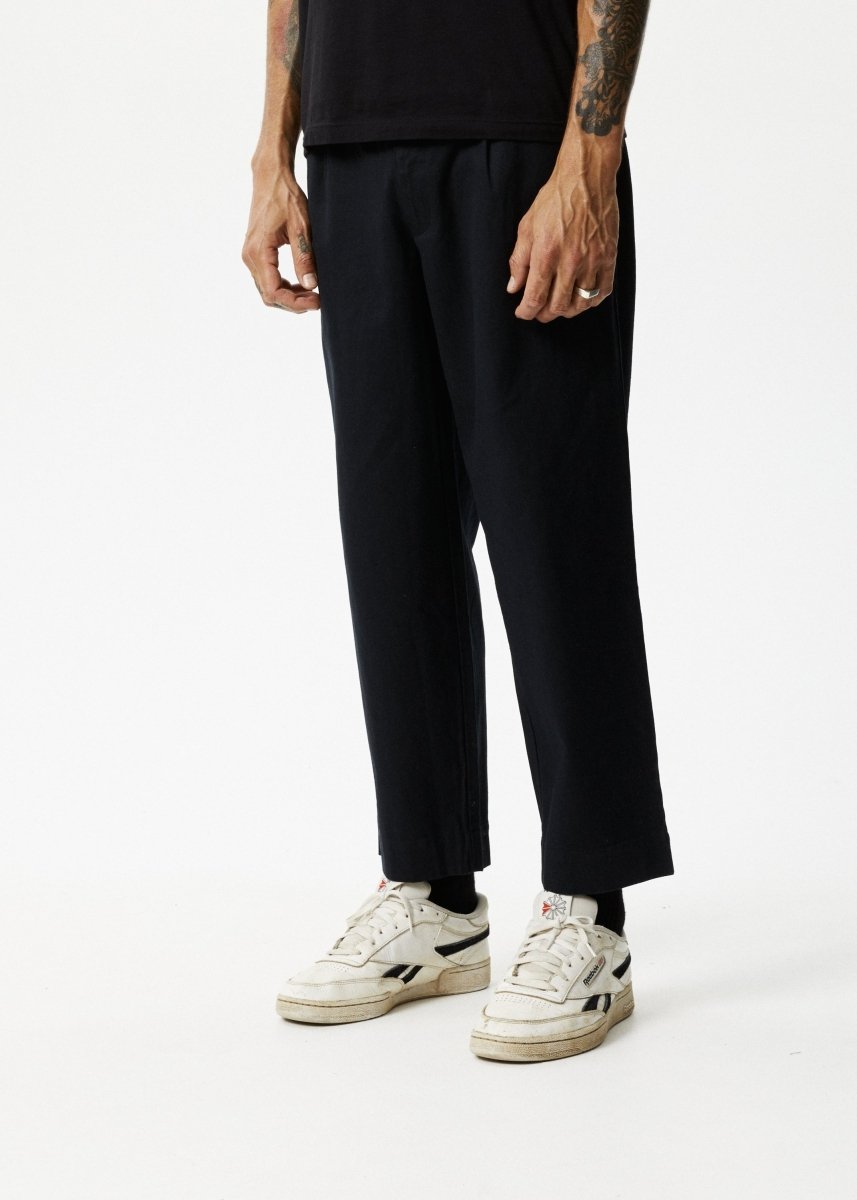 Afends Mens Mixed Business - Hemp Suit Pants - Black#Mens Bottoms - PantsAfends