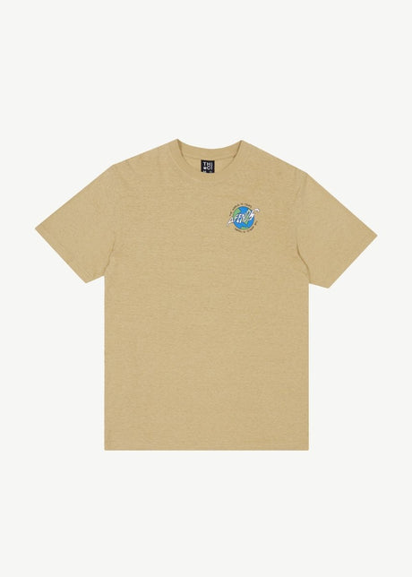 Afends Mens Orbital - Retro Graphic T-Shirt - Camel#Mens Tops - T-ShirtsAfends