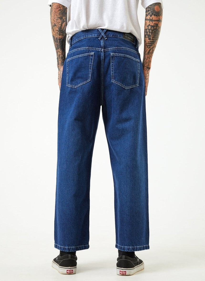 Afends Mens Pablo - Hemp Denim Baggy Fit Jean - Original Rinse#Mens Bottoms - JeansAfends