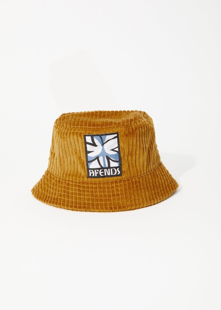 Afends Unisex Waterfall - Corduroy Bucket Hat - Mustard#Accessories - HeadwearAfends