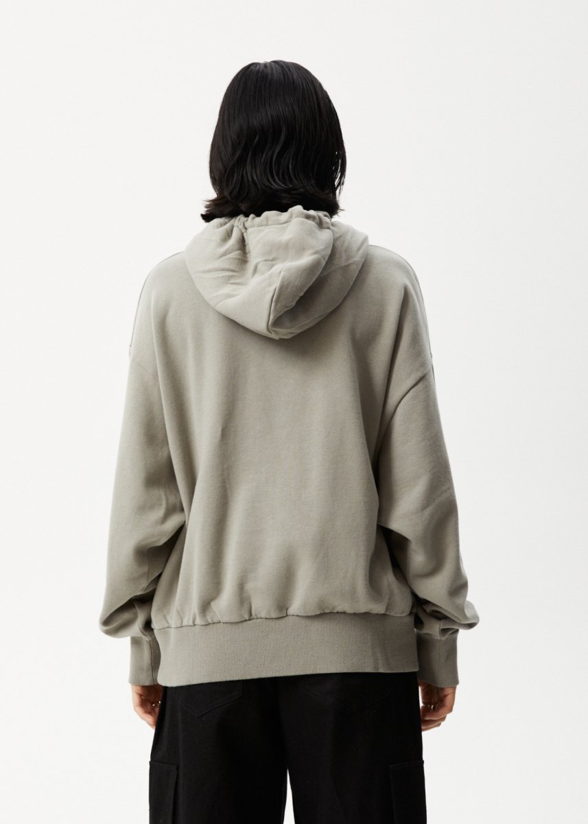 Afends Womens Flower - Hoodie - Olive#Womens Outer - Fleece & KnitAfends