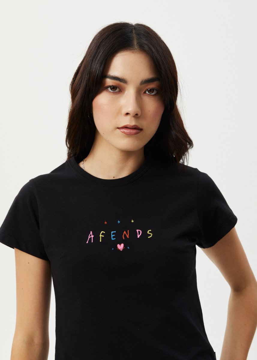 Afends Womens Funhouse - Baby Tee - Black#Womens Tops - T-ShirtsAfends