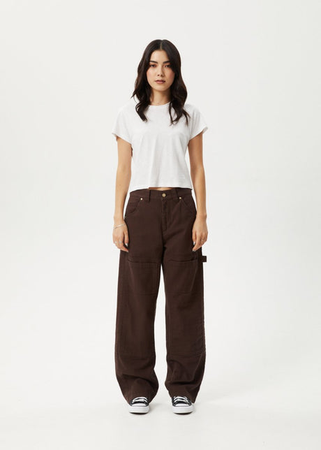 Afends Womens Moss - Carpenter Pant - Coffee#Womens Bottoms - PantsAfends