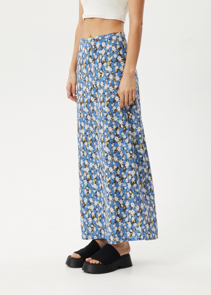 Afends Womens Petal - Maxi Skirt - Lake Floral#Womens Bottoms - SkirtsAfends