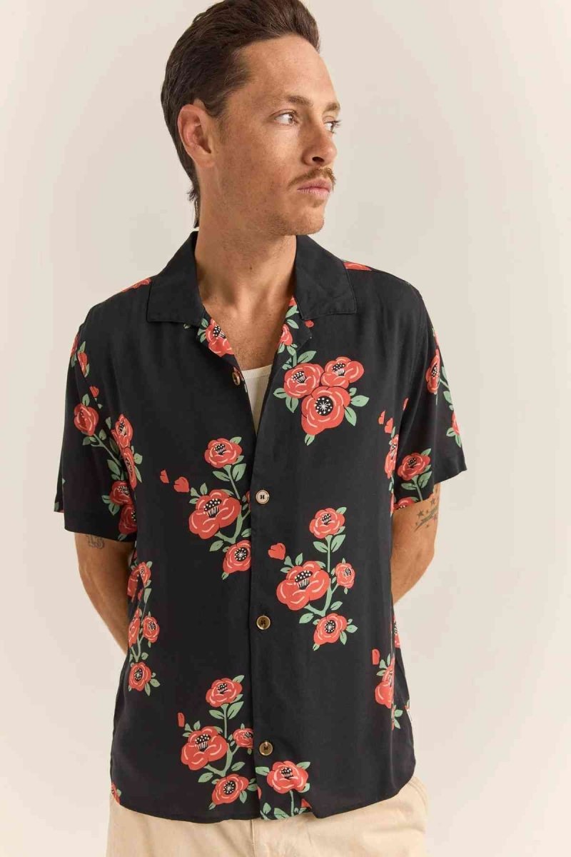 Floral Ss Chemise Homme#ChemisesRhythm