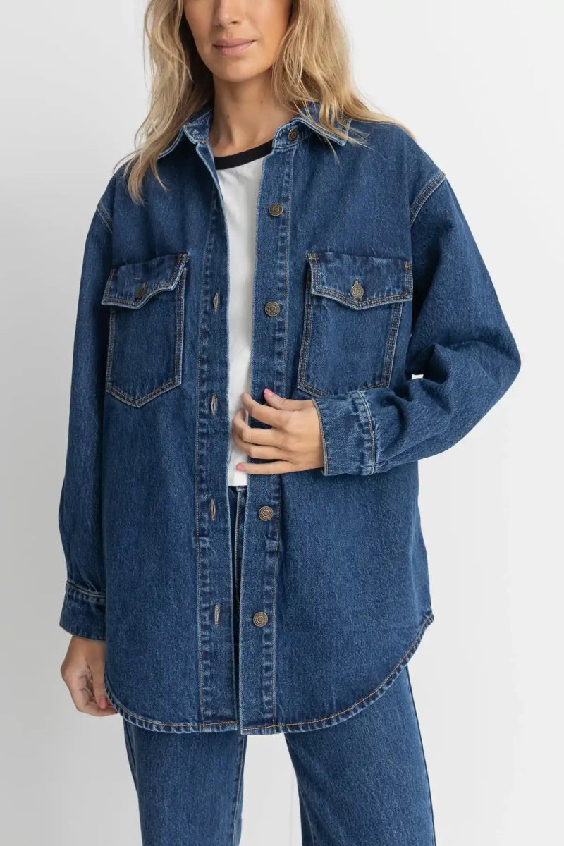 Oversized Denim Surchemise Femme#VestesRhythm