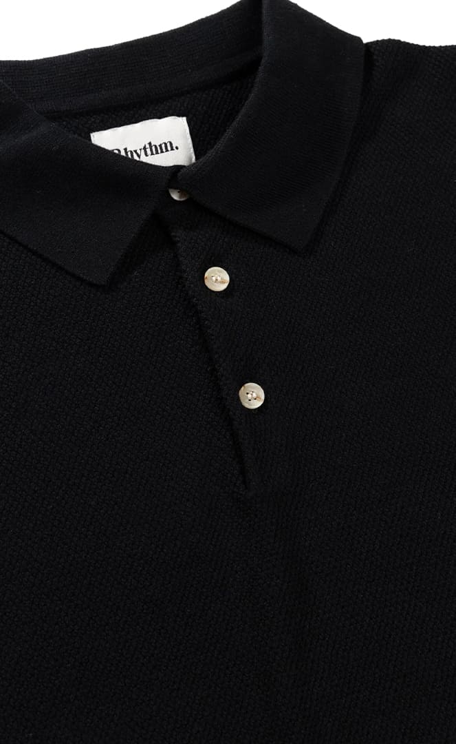 Textured Knit Polo Homme#Tee ShirtsRhythm