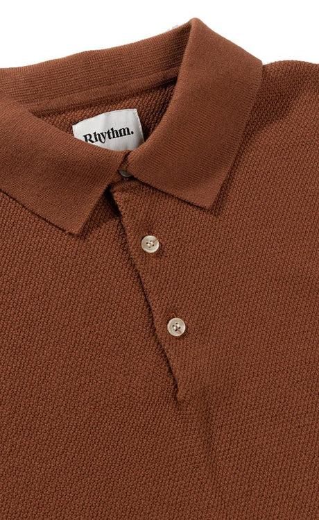 Textured Knit Polo Homme#Tee ShirtsRhythm
