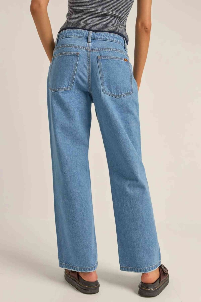 Washed Out Denim Pantalon Femme#PantalonsRhythm