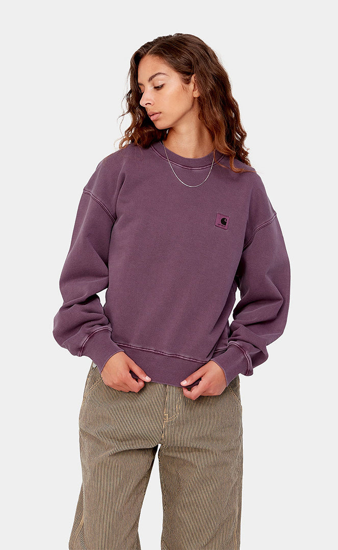 Carhartt wip Carhartt nelson dark plum sweat crew femme Textile  –  HawaiiSurf