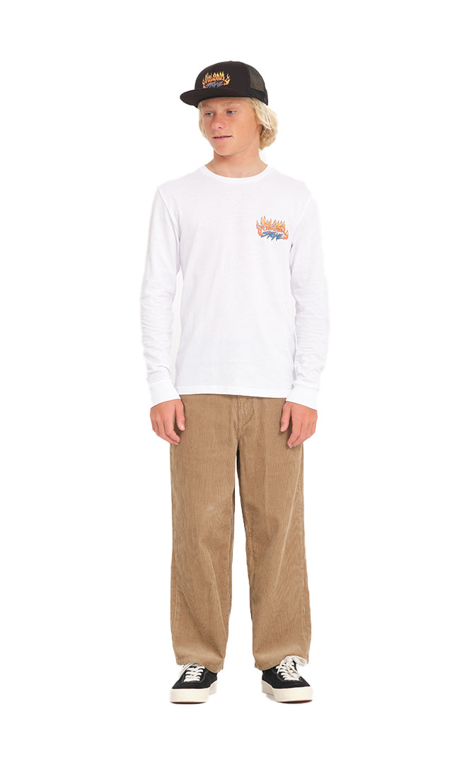 volcom white long sleeve shirt