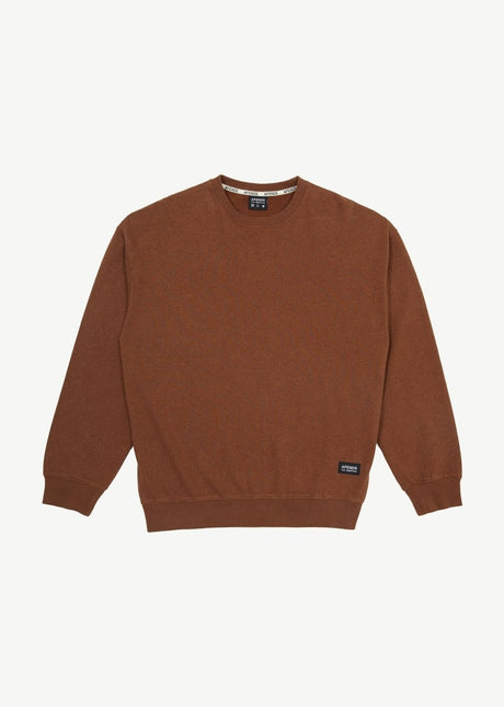 Afends Mens Indica - Hemp Crew Neck Jumper - Toffee#Mens Outer - Fleece & KnitAfends