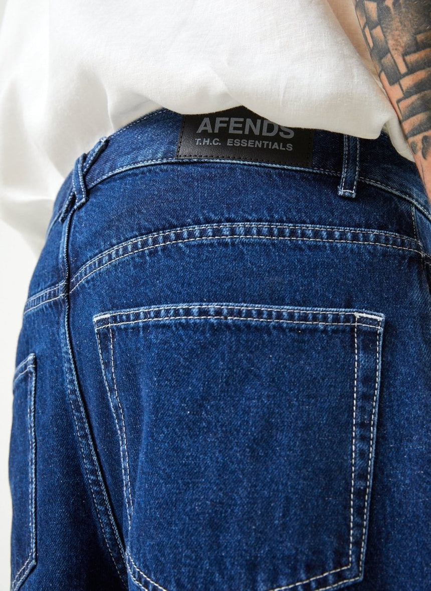 Afends Mens Ninety Twos - Hemp Denim Relaxed Jeans - Original Rinse#Mens Bottoms - JeansAfends