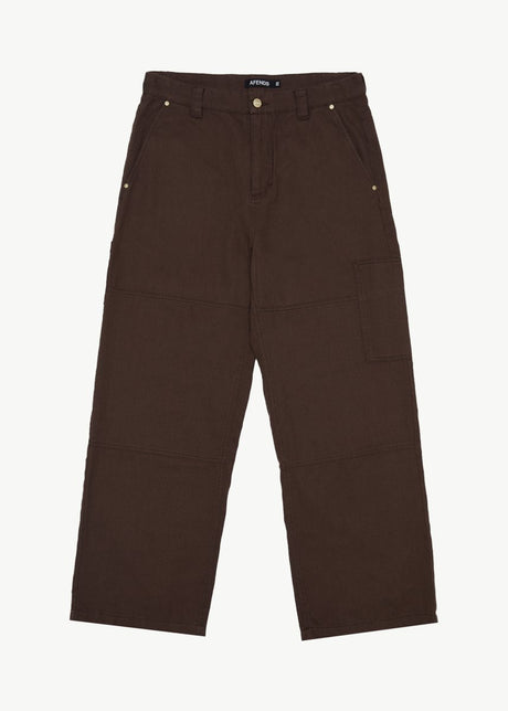 Afends Mens Richmond - Recycled Carpenter Pant - Coffee#Mens Bottoms - PantsAfends