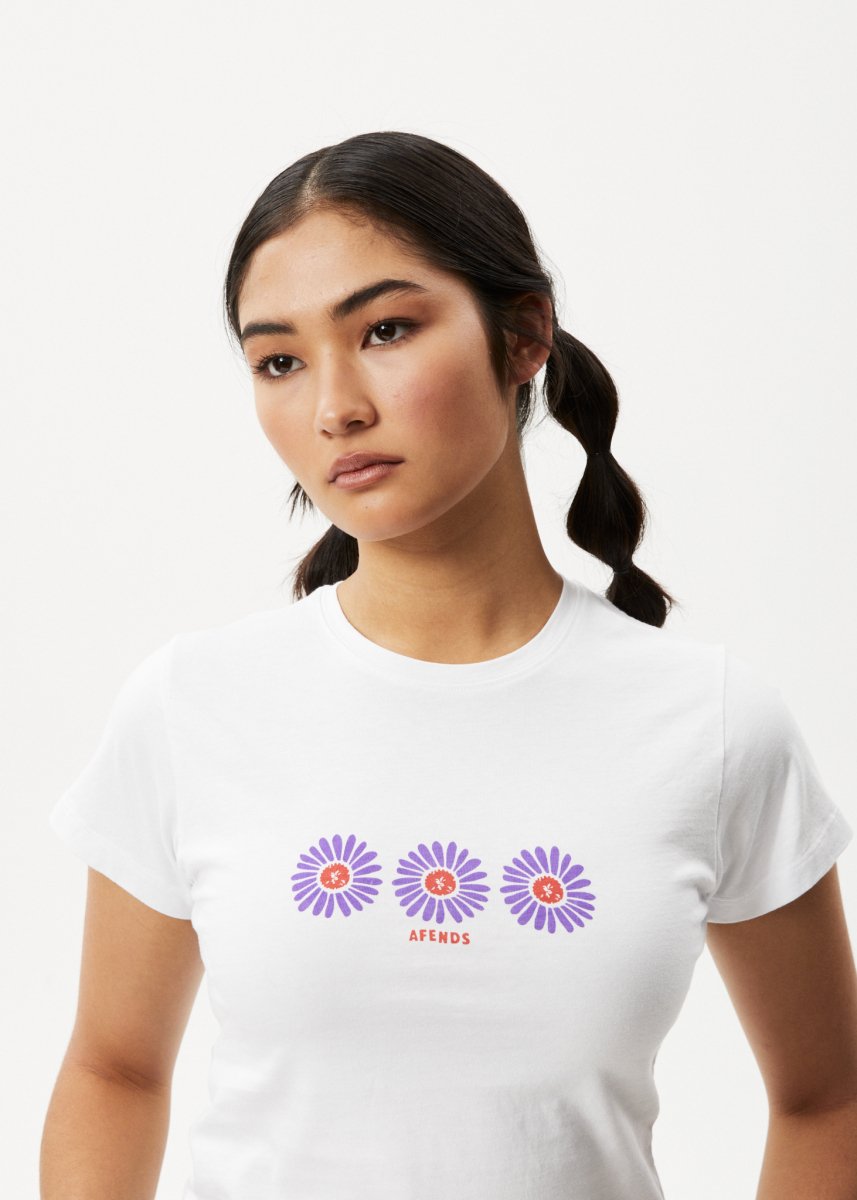 Afends Womens Daisy - Baby T-Shirt - White#Womens Tops - T-ShirtsAfends