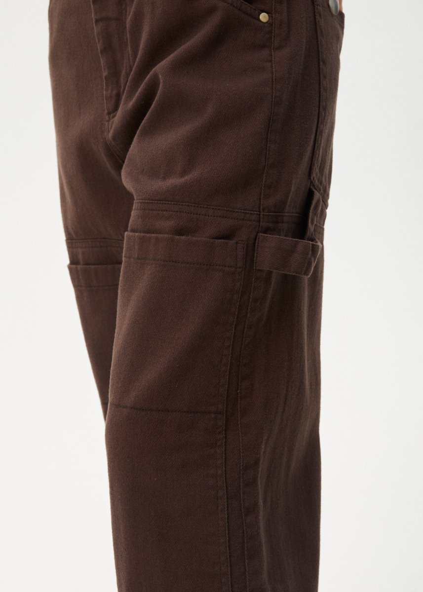 Afends Womens Moss - Carpenter Pant - Coffee#Womens Bottoms - PantsAfends