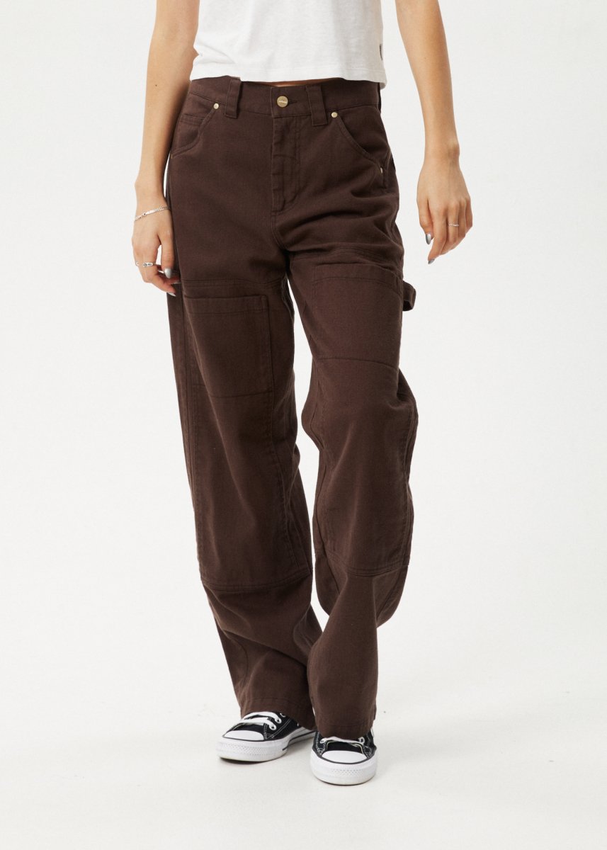 Afends Womens Moss - Carpenter Pant - Coffee#Womens Bottoms - PantsAfends