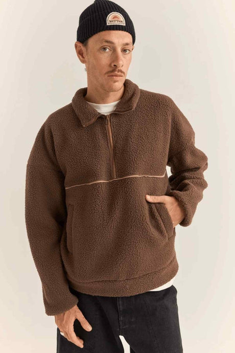 Contrast Quarter Zip Pullover Homme#SweatsRhythm