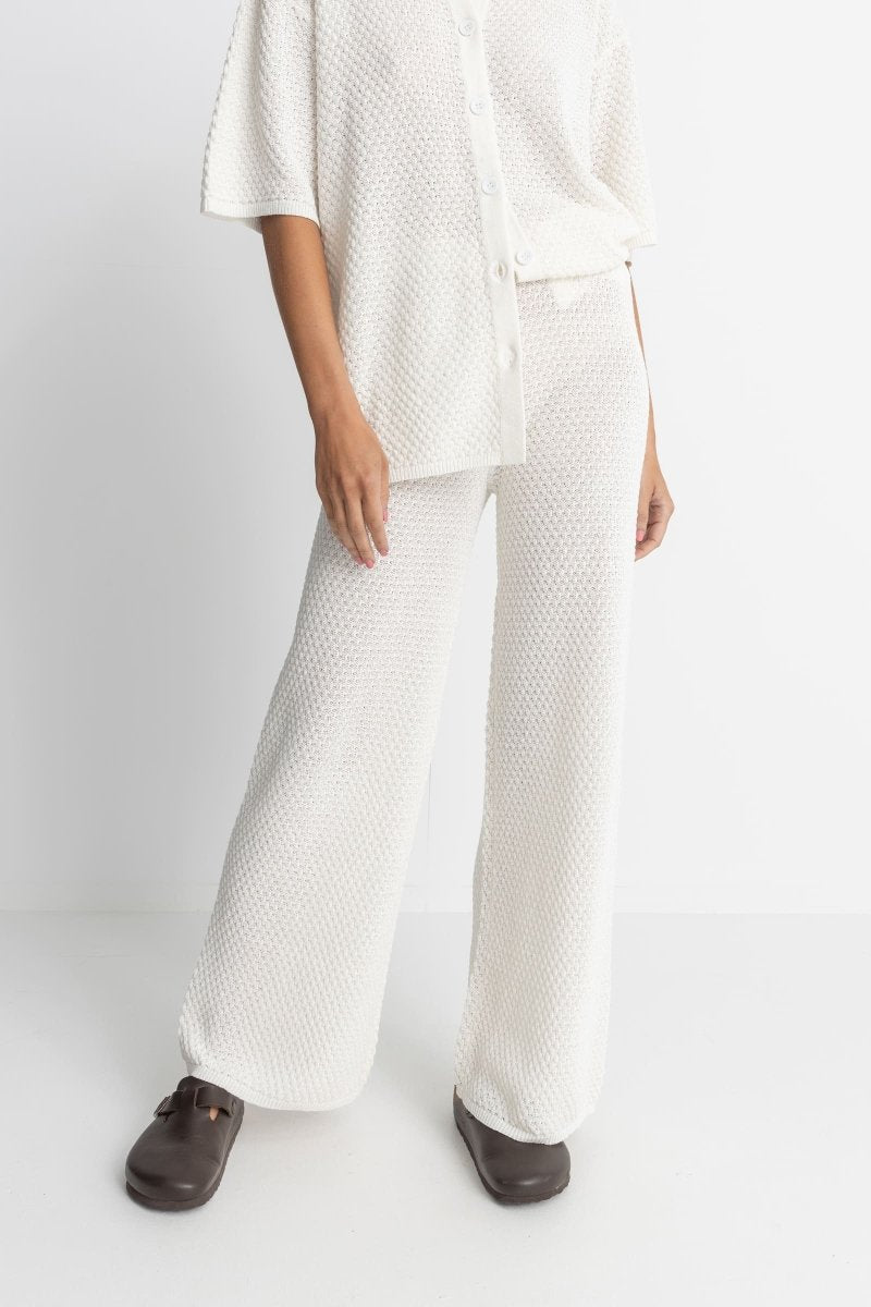 Dune Wide Leg Pantalon Tricot Femme#PantalonsRhythm