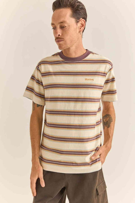 Everyday Stripe Ss T-Shirt Homme#Tee ShirtsRhythm