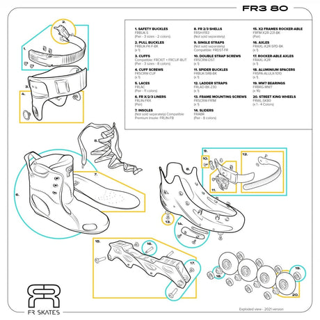 FR3 80 Inline-Skating Freeskate#Rollers FreeskateFr Skates