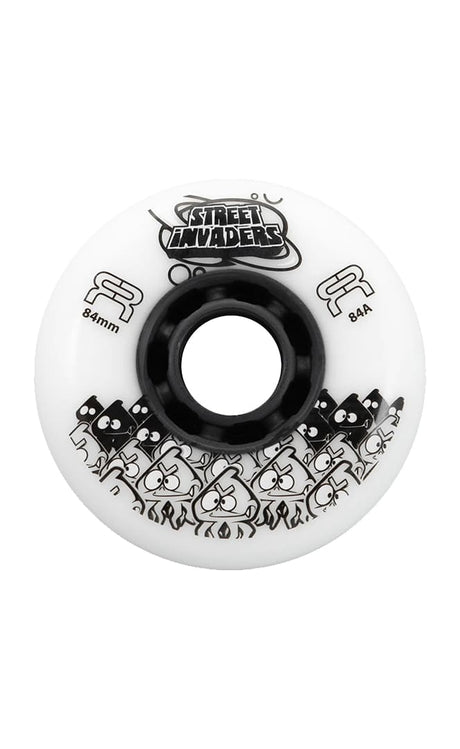 Street Invaders Round Profile 84mm 84A Inline Skate Wheels (Lot d#RouesFr Skates)