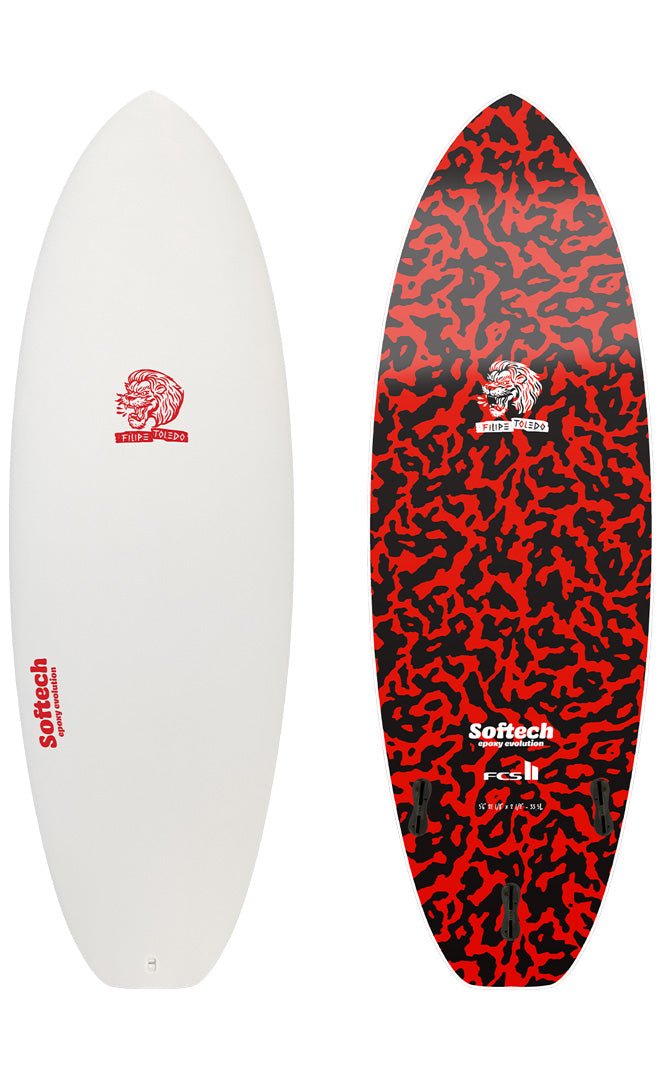 Toledo Wildfire Striped Planche de Surf Mousse#SoftboardsSoftech