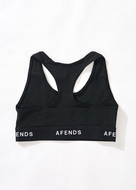 Afends Womens Molly - Hemp Sports Crop - Black - Sustainable Clothing - Streetwear