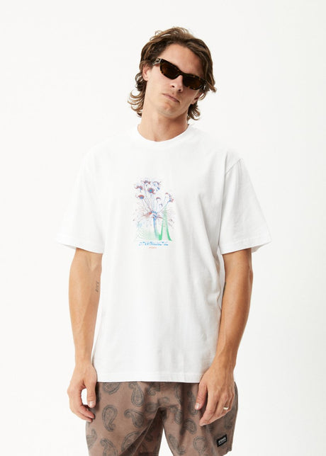 Afends Mens Gardener - Retro Graphic T-Shirt - White#Mens Tops - T-ShirtsAfends