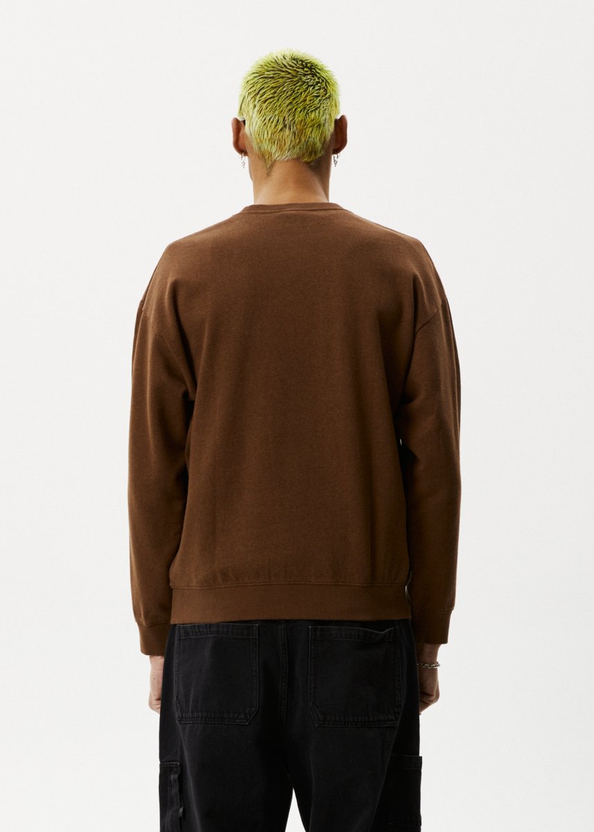 Afends Mens Indica - Hemp Crew Neck Jumper - Toffee#Mens Outer - Fleece & KnitAfends