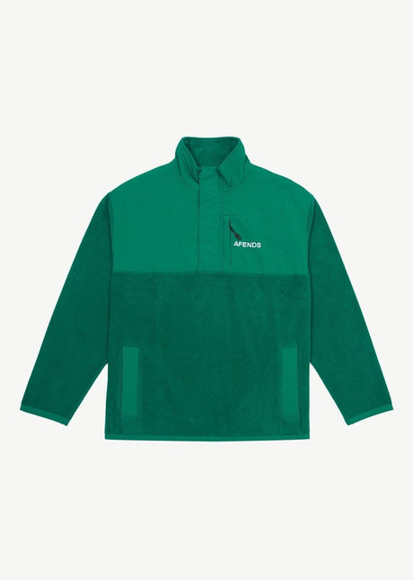 Afends Mens Intergalactic - Fleece Pullover - Emerald#Mens Outer - Fleece & KnitAfends