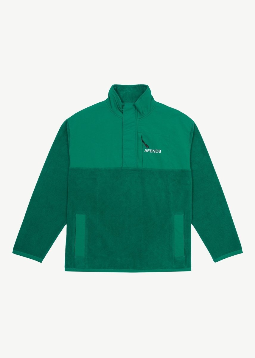 Afends Mens Intergalactic - Fleece Pullover - Emerald#Mens Outer - Fleece & KnitAfends