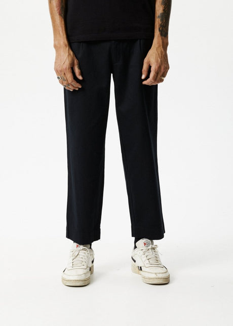 Afends Mens Mixed Business - Hemp Suit Pants - Black#Mens Bottoms - PantsAfends