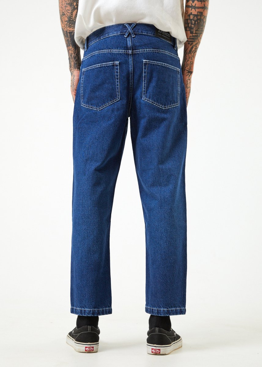 Afends Mens Ninety Twos - Hemp Denim Relaxed Jeans - Original Rinse#Mens Bottoms - JeansAfends