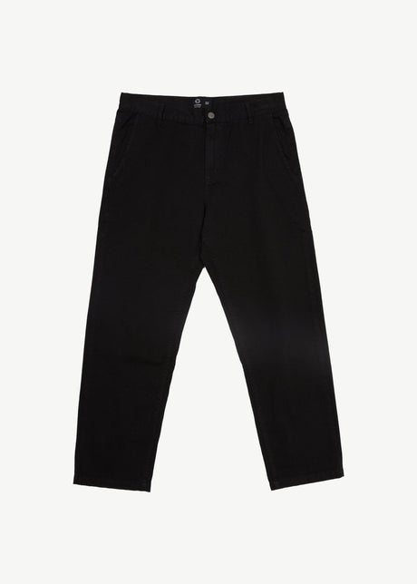 Afends Mens Ninety Twos - Recycled Twill Relaxed Pants - Black#Mens Bottoms - PantsAfends