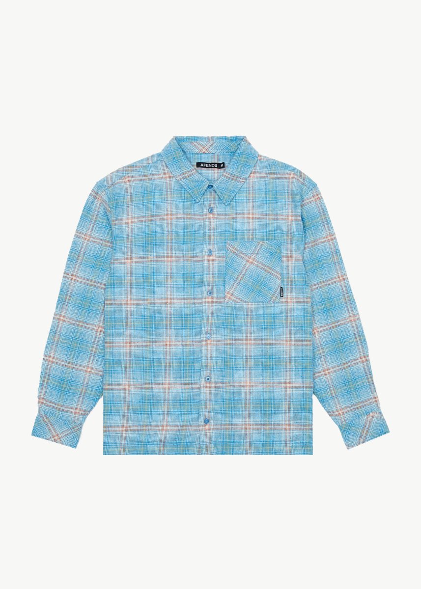 Afends Mens Position - Flannel Shirt - Lake Check#Mens Tops - Dress ShirtsAfends