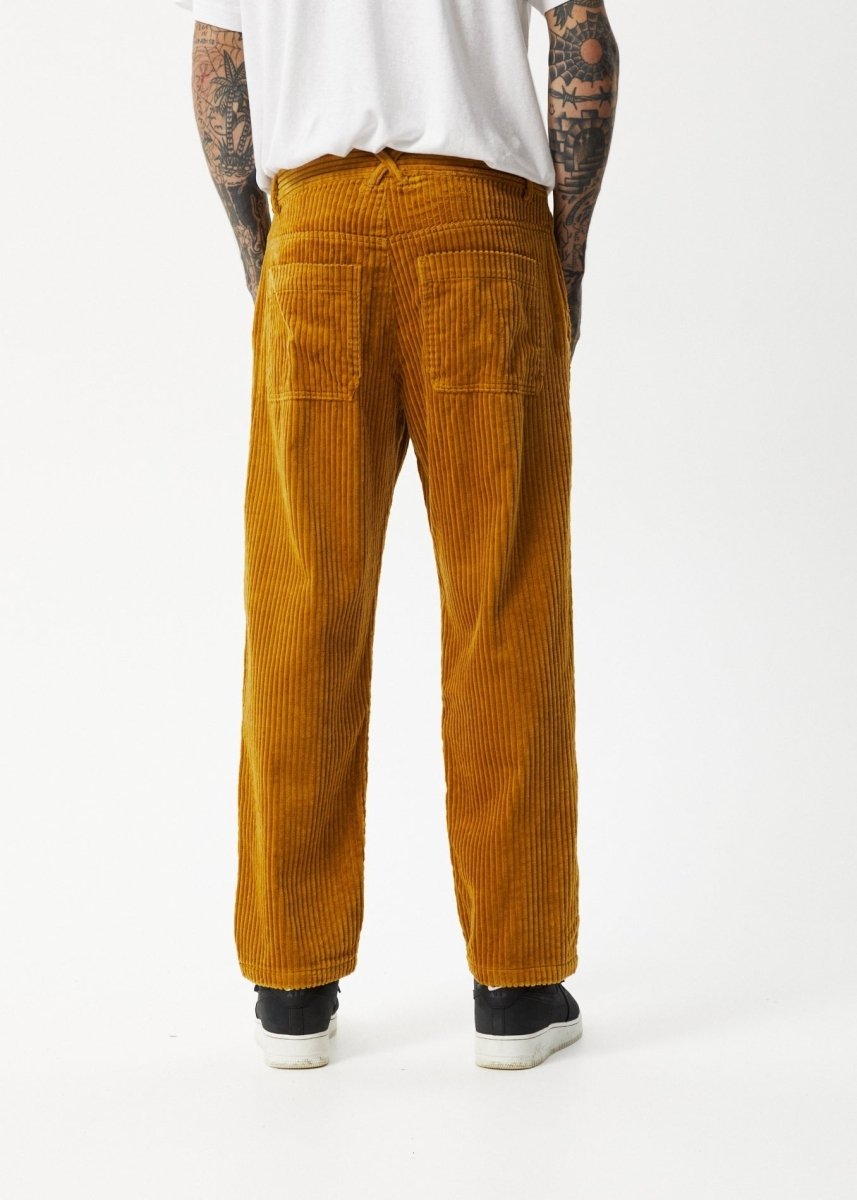 Afends Mens Waterfall Ninety Twos - Corduroy Relaxed Pants - Mustard#Mens Bottoms - PantsAfends