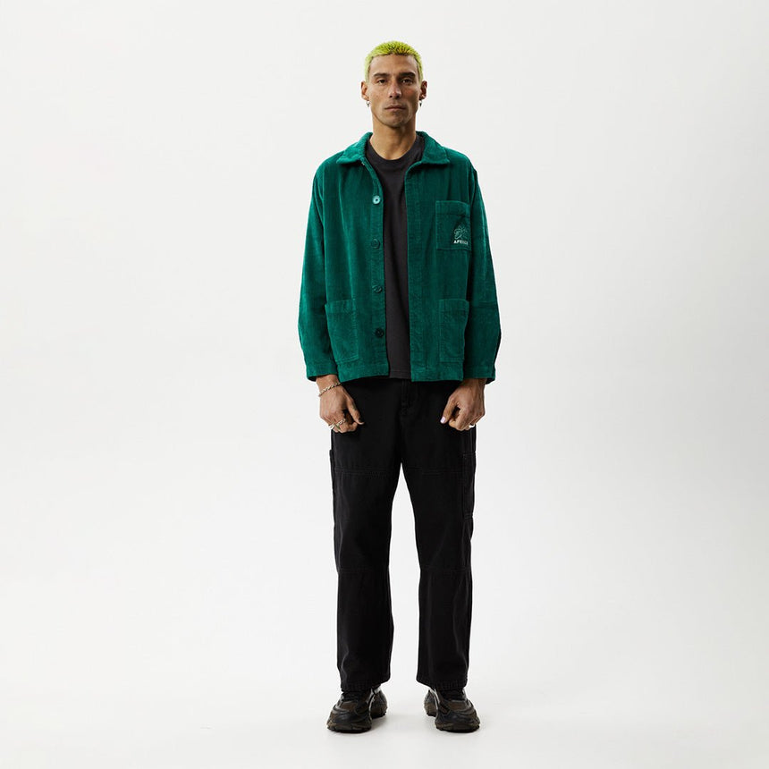 Afends Unisex Union - Corduroy Jacket - Emerald#Mens Outer - JacketsAfends