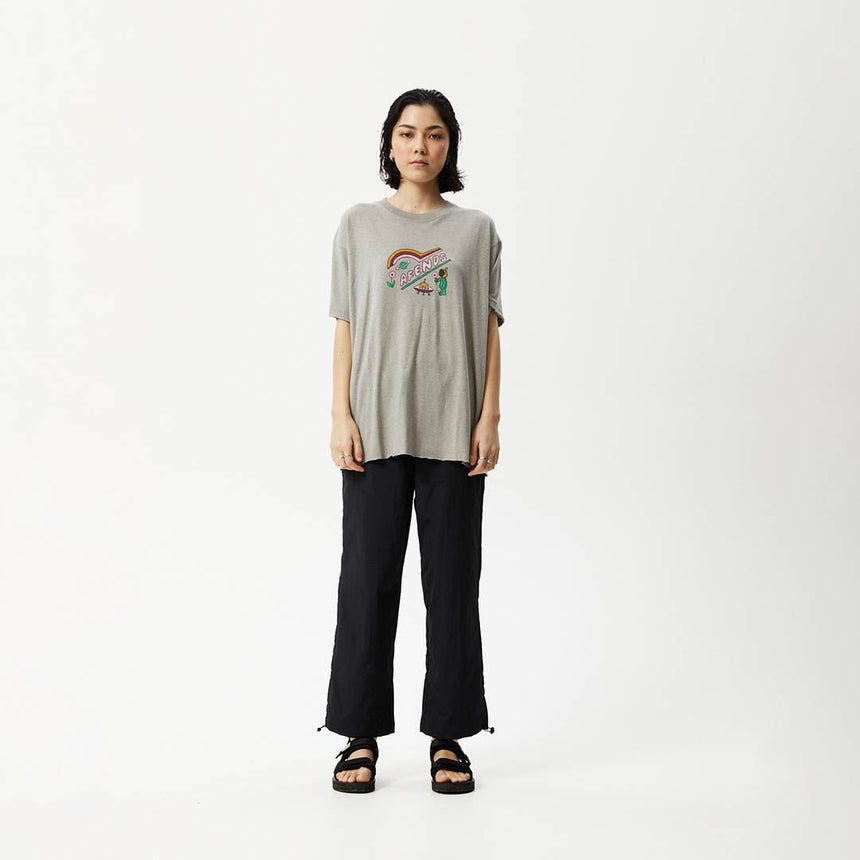 Afends Womens Day Dream Slay - Oversized Graphic T-Shirt - Olive#Womens Tops - T-ShirtsAfends