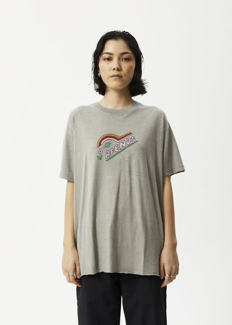 Afends Womens Day Dream Slay - Oversized Graphic T-Shirt - Olive#Womens Tops - T-ShirtsAfends