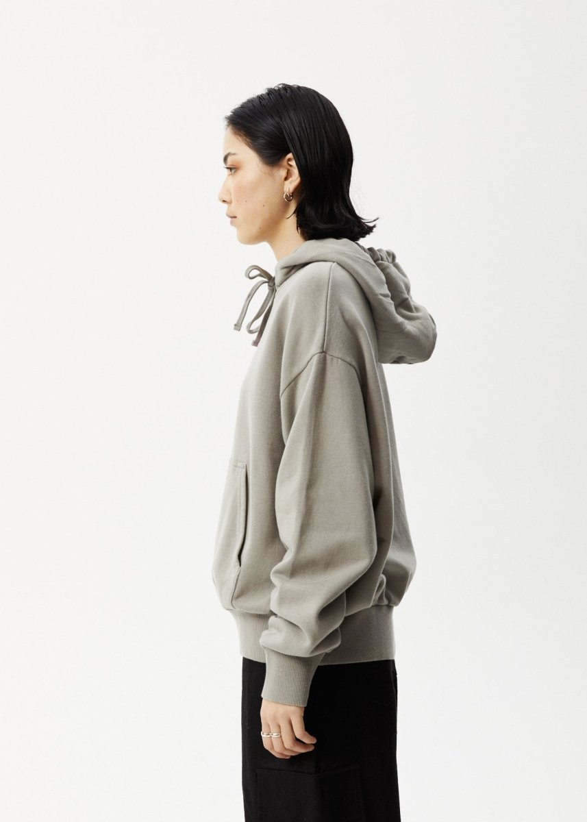 Afends Womens Flower - Hoodie - Olive#Womens Outer - Fleece & KnitAfends