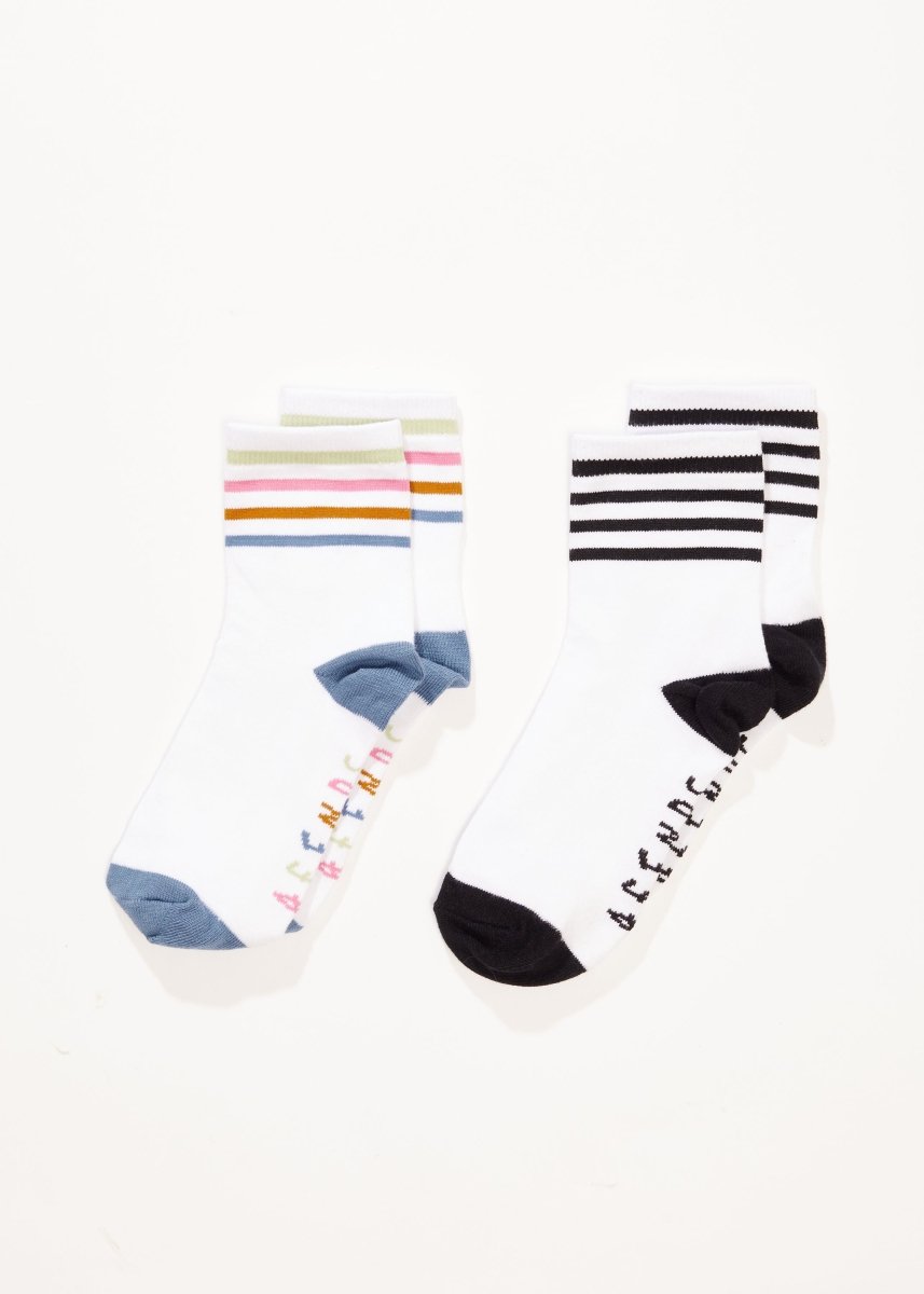 Afends Womens Funhouse - Socks Two Pack - Multi#Accessories - SocksAfends