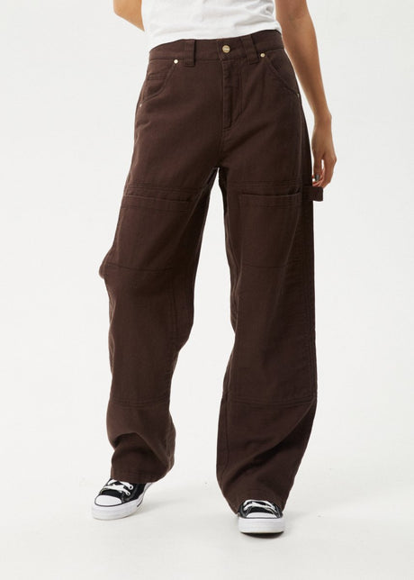 Afends Womens Moss - Carpenter Pant - Coffee#Womens Bottoms - PantsAfends