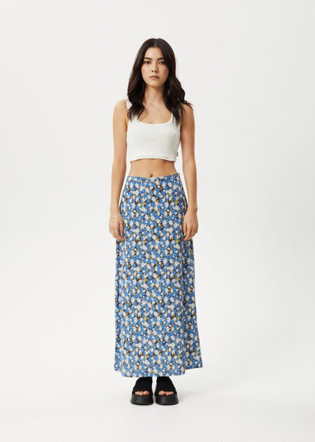 Afends Womens Petal - Maxi Skirt - Lake Floral#Womens Bottoms - SkirtsAfends