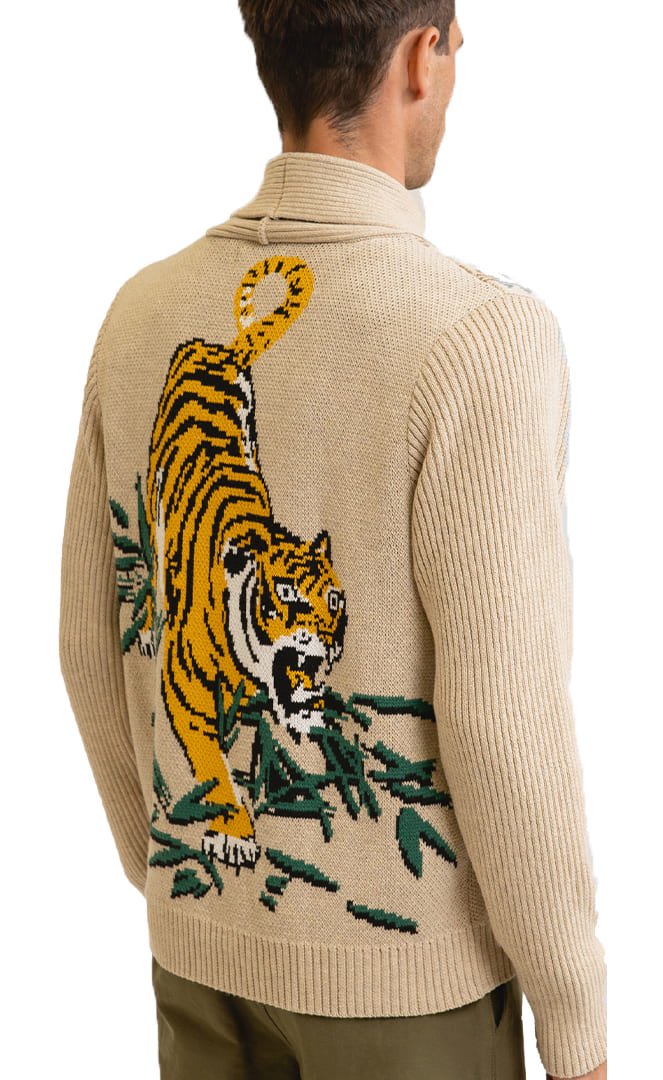 Aloha Tiger Tricot Homme#PullRhythm