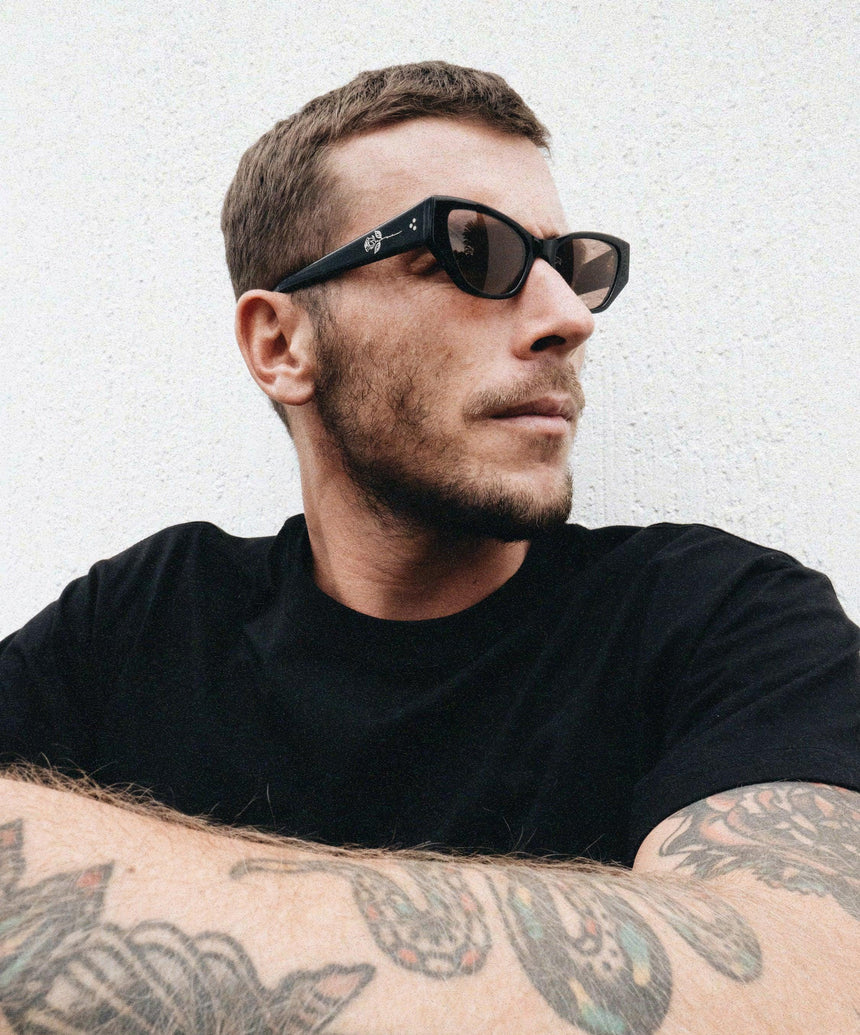 Reprise x Jack Freestone - Black Polished / Bronze Amber Polarized - Sunglasses - EPOKHE EYEWEAR